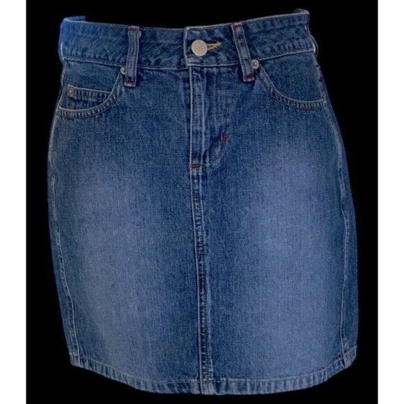 JW Division of Junction West Womens Denim Skirt Size 4 Embroidered Back Pockets - Picture 6 of 12